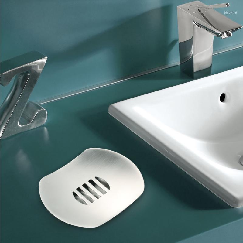 

Flying Saucer Soap Dish Stainless Steel Soap Holder for Bathroom and Shower Double Layer Draining Box Frosted/Polished1