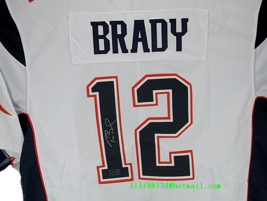 

greatest Tom 12 New England Signed Autograph Autographed auto Fans Tops&Tees jersey shirts, Contrast color