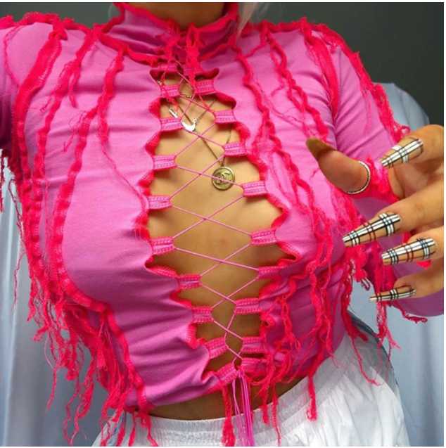

Hollow Out Camisole Vest Women Ribbed Knitting Crop Tops 2020 Sexy Clubwaer Party Wear Colorful Tank Top Bandage Female Imcute