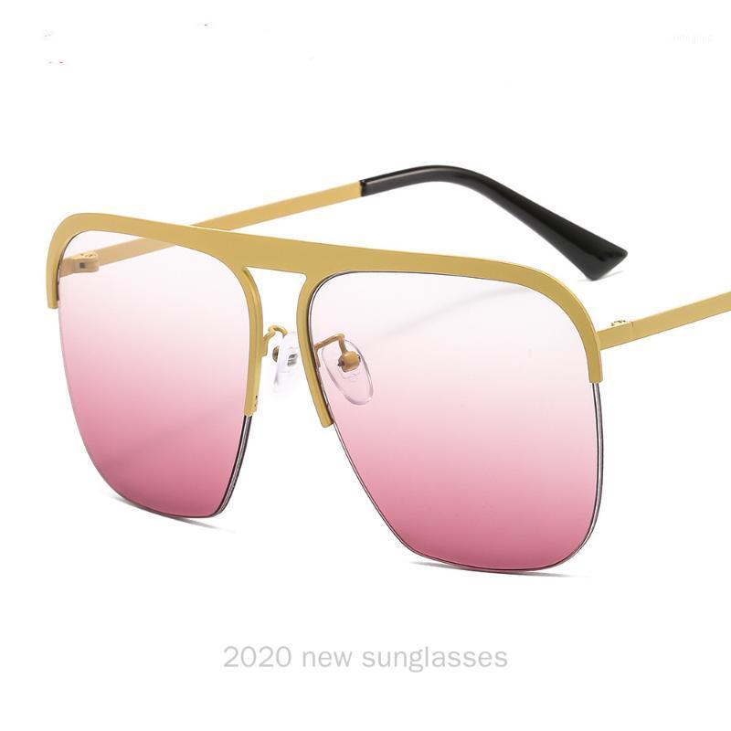 

Sunglasses Style 2021 Designer Square Men Women Vintage Oversized Oval Gradient Man With Box NX1