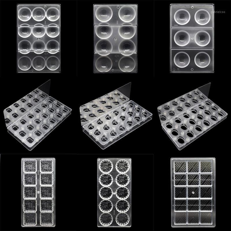 

Chocolate Candy 3D Bar Ball Molds Form Polycarbonate Moldes Para Cake Baking Pastry Tools Plastic Chocolate Combined Tray Moulds1