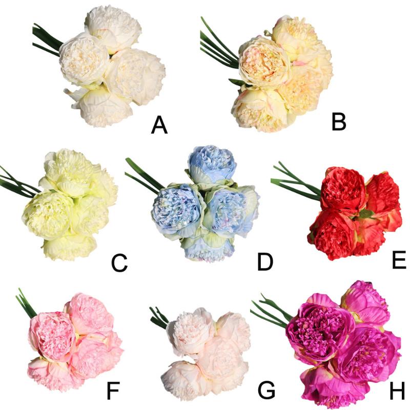 

Peony Floral Silk Fake Artificial Flowers Wedding Bouquet Bridal Hydrangea Decor Exquisite Concise And Beautiful Accessory