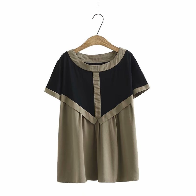 

White Plus Green Tops Short Sleeve Casual Cut Women's t Shirts Will See Big Size T-shirts Om5e