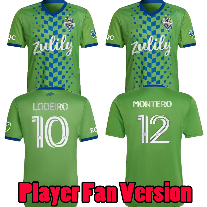 

2022 2023 Seattle Sounders FC home away soccer Jerseys MLS 22 23 green RUIDIAZ MORRIS DEMPSEY TORRES Football Shirts ROLDAN MONTERO LODEIRO