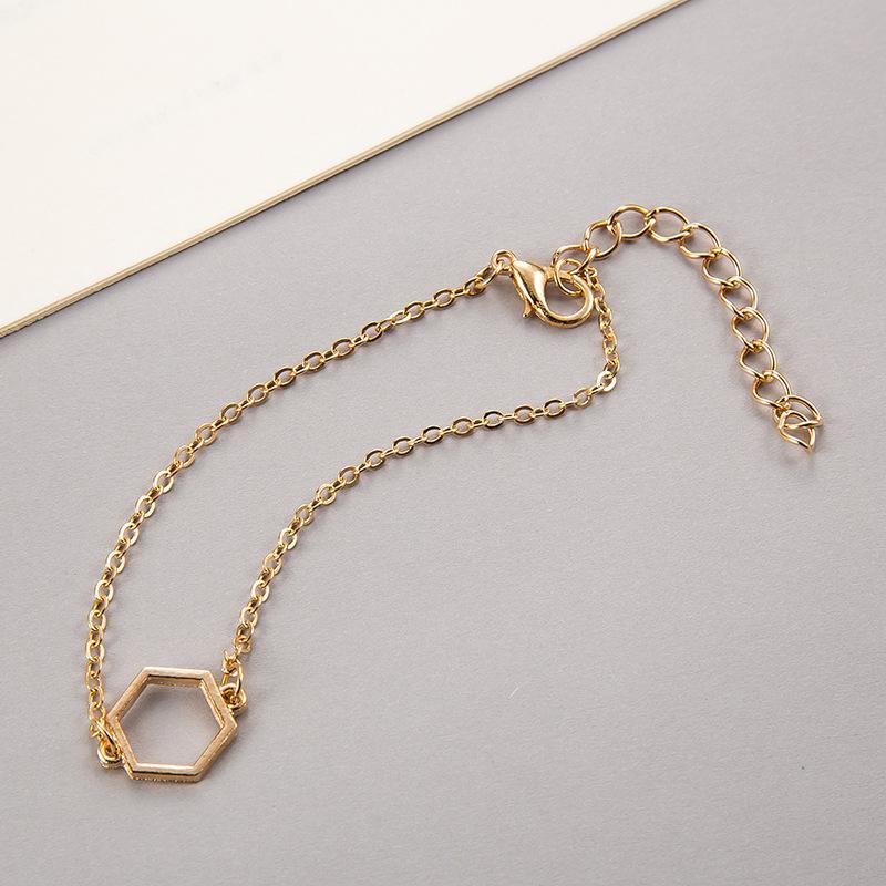 

New Hand Jewelry Personality Fashion Cool Wind Candy Color Geometry 3 Piece Charm Bracelet Gifts for Women