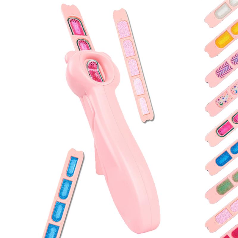 

Nail Stamper Art Kit Kids Manicure Set Nail DIY Manicure Makeup Pretend Play Press Nail Machine Toy Gift for Girls