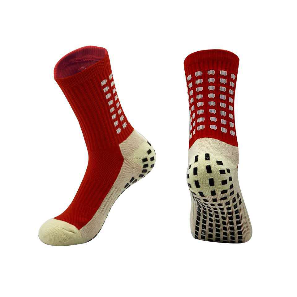 

Autumn and winter mid tube rubber running socks towel bottom outdoor sports socks breathable anti slip football socks89, Multi