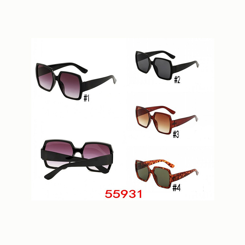 

Design Sunglasses Full Frame Sunglasses Leopard Print Solid Color Fashion Glasses Luxury UV Protection Unisex Classic Retro Wild Style New, White;black