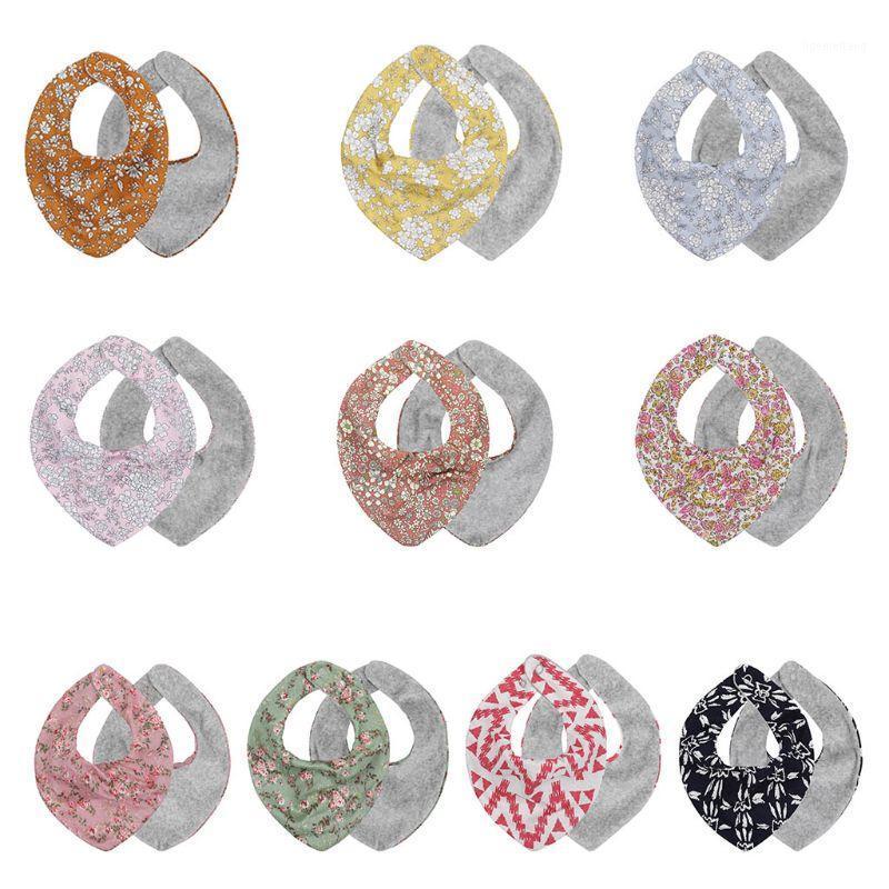 

Baby Saliva Towel Newborn Boys Girls Floral Pattern Triangle Bibs1
