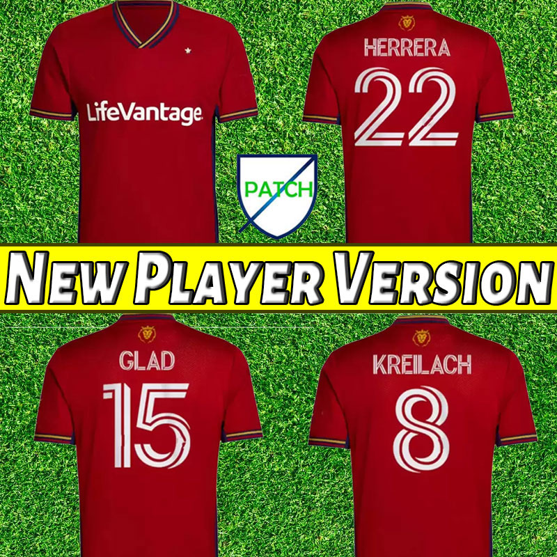 

Player version Real 2022 2023 Salt Lake Soccer Jerseys KREILACH MERAM CORDOVA GLAD 22 23 football city Uniform thailand, Home player version
