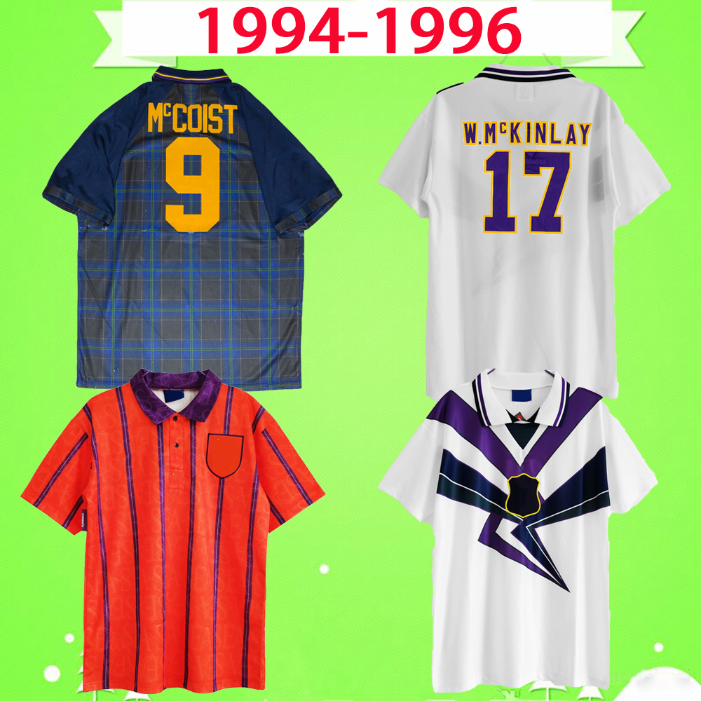 Scotland Retro soccer jersey 1994 1995 1996 classic football shirt vintage 94 95 96 home away blue white WHYET McALLISTER McCOIST W.McKINLAY