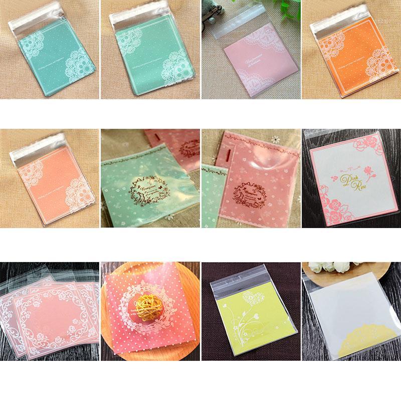 

50/100p Cake Candy Bags Cute Plastic Transparent Cellophane Cookie Gift Bags For Biscuit Snack Baking Package Party Supplies 8z1