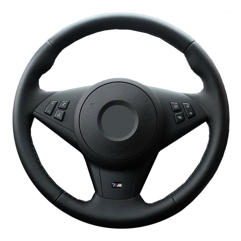 

DIY Genuine Leather Car Steering Wheel Cover For E60 E63 E64 M5 2005 2007 2008 M6 2007/ Protect Steering-wheel1