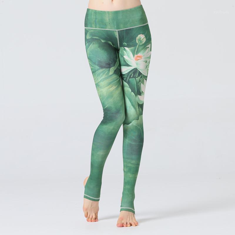 

Fitness Yoga Pants Women Leggings Floral Workout Sports Running Leggings Sexy Push Up Gym Training Wear Elastic Slim Pants1, Longpants
