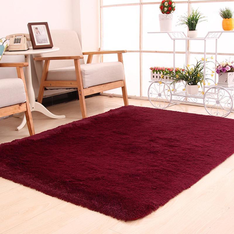 

Rectangle Living Room Solid Bedside Home Decor Hotel Floor Skidproof Plush Entrance Bedroom Mat1, Beige