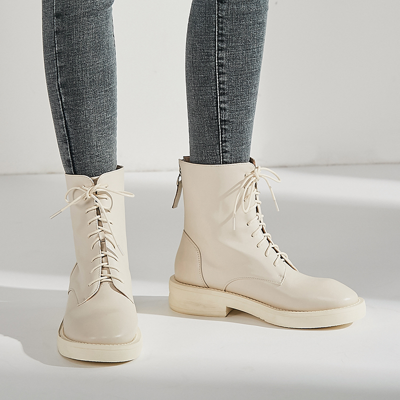 

2021 Women's Winter Velvet Back Zip-up Bow-up Short in Hot Upper Boots for Women 5Y0W, Beige-autumn
