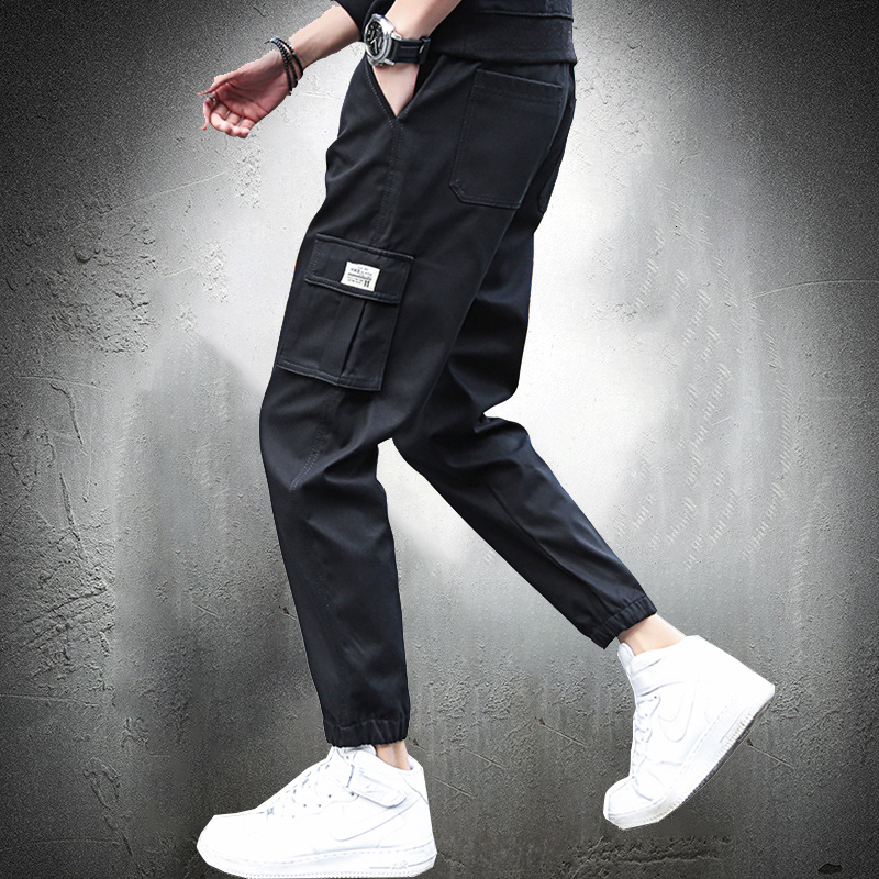 

2021 New Autumn Cargo Skinny Trousers Street Fashion Sweatpants Slim Fit Pants Mens Plus Size 7xl XO53, Khaki