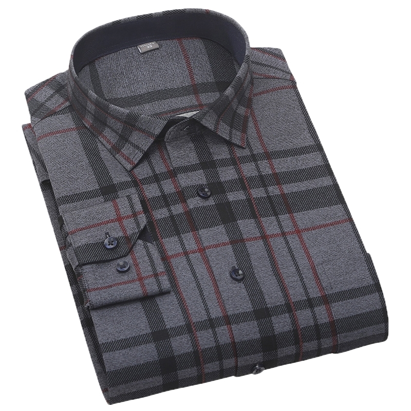 

New Brand 2021 Plaid Printed Long Sleeve Formal Lapel Men's Business Up Fashion Patchwork Fit Shirt Top Fty6, 2sc-t-01