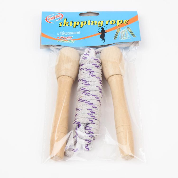 

313-BU wonyou Profession Thread Wooden Handle Cloth Jump Rope Children Toy Skipping Rope Training Fitness