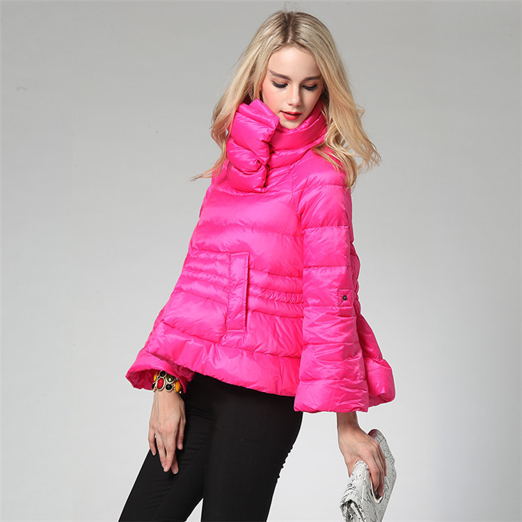 

Women Parka Fashion Womens White Duck Down Parkas Stylish Women Warm Jacket Casual High Collar Women' Winter Clothing 3 Colors Size -XL, Rose red