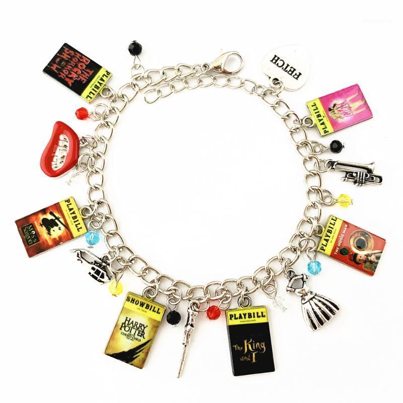 

HBSWUI 20pc a lot Miss Saigon Mean Girls The Music Man The King and I Rocky Horror Picture Show Charm Bracelet KJFMF011