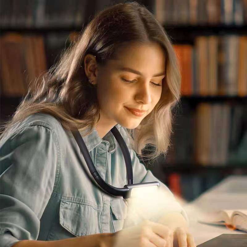 

Neck Reading Lamp Eye Protection Mini Bedside Table Lamp Multifunctional Night Light Student Dormitory Homework Reading Adjustable