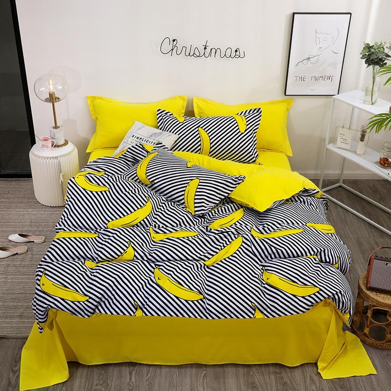 

57 Bedding Set Fruit Banana Avocado strawberry Pattern King Queen 5 Size Bed sheet & Pillowcase & Bedroom Quilt duvet cover set, Jifouryk12011