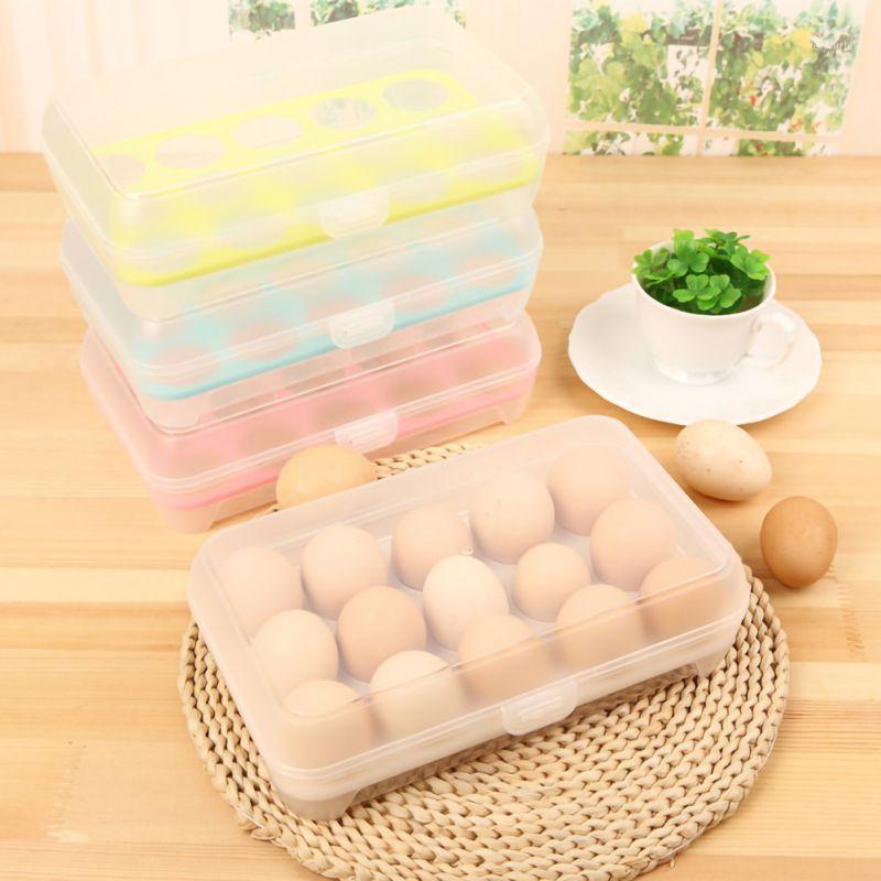 

Plastic Egg Tray Holder Storage Container Organizer Bin With Lid For Refrigerator Fridge 1 Pcs1