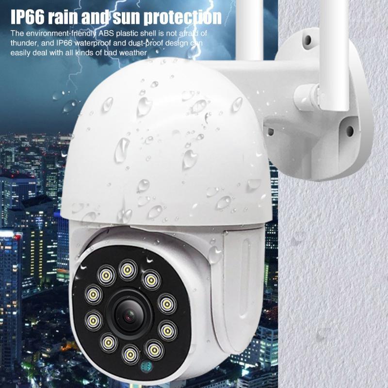 

Wireless Outdoor Security Camera Speed Dome Night Vision Two Way Audio WiFi IP Auto Tracking Waterproof Alarm 10 LED Light Smart1