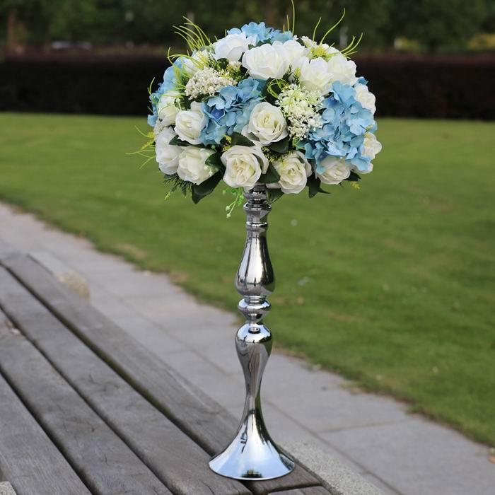 

SPR 2021 New!! wedding road lead flowers dahlia Rose flowers flower candlestick table centerpiece flower decoratio Free shipping, Only flower