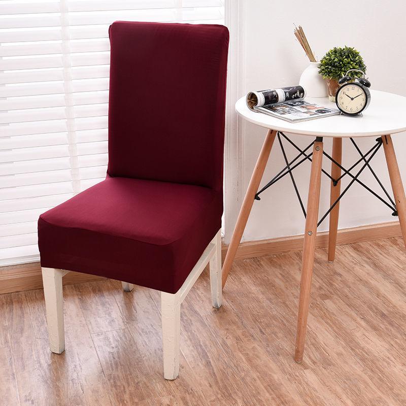 

Elastic Chair Cover Universal Dining Table Backrest Universal Stool Package Seat Fabric Nordic Solid Color Home Chair Cover