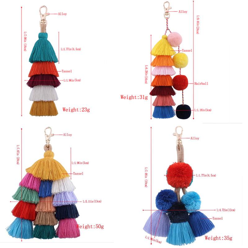 

Bag Parts & Accessories Colorful Pompones Tassels Pompom Women Purse Decoration Pendant Straw Package Holiday Beach Single Shoulder