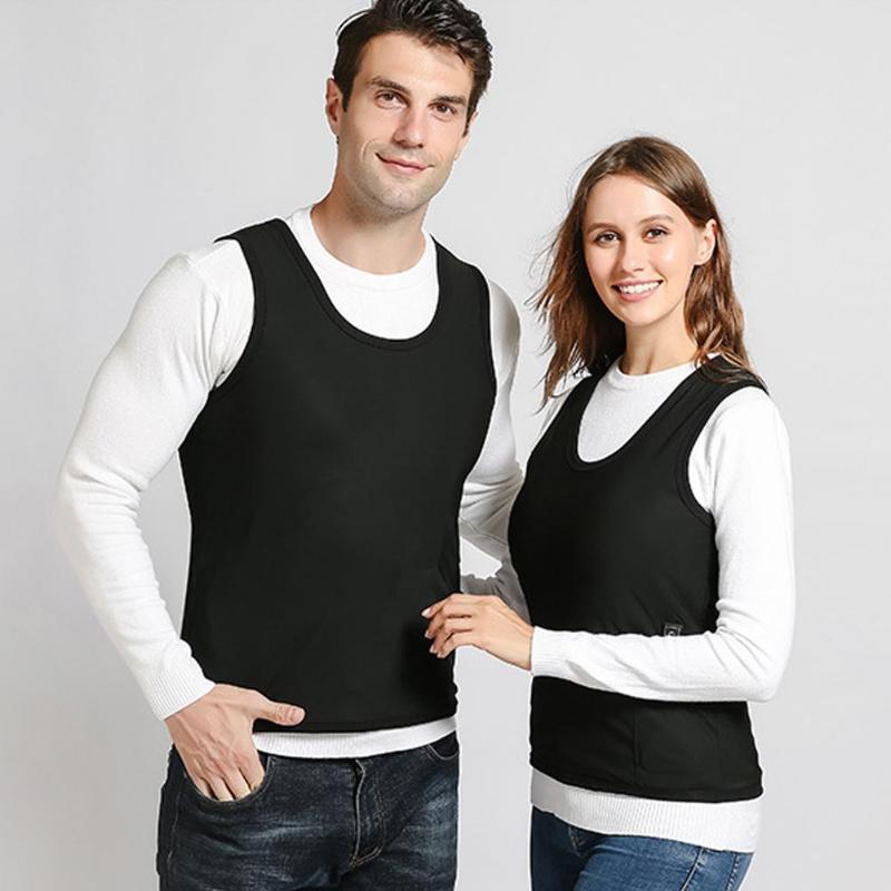 

Winter Heated Vest Smart Electric Warm 3 Temperature Heated Vest Worn With Jacket For Outdoor Hiking Cycling, As pic