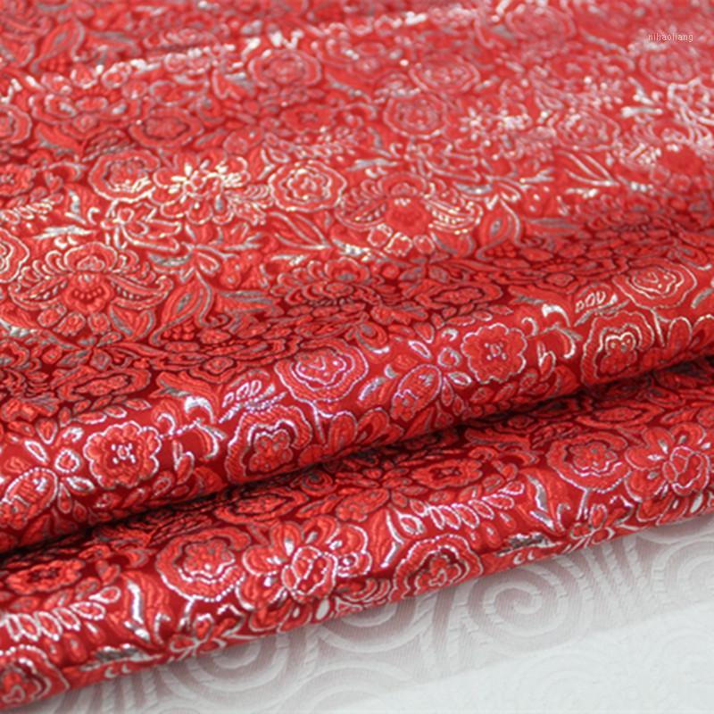 

1 Yard Lame Yarn Floral Purled Silk Brocade Fabric Cheongsam Clothing Costumes Fabric For Sewing1