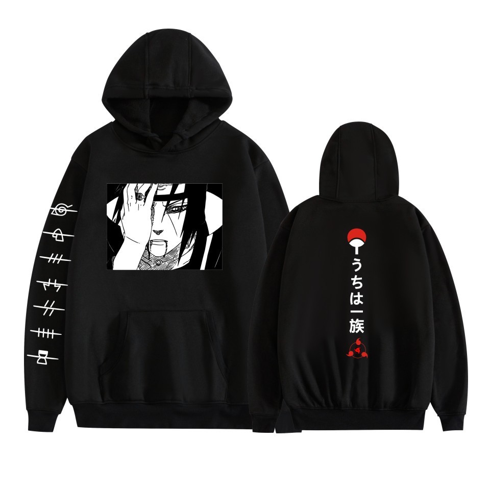 

2021 New Hot Selling Man Naruto Series Printed Casual Hooded Sweater Couple Ncuy, Red