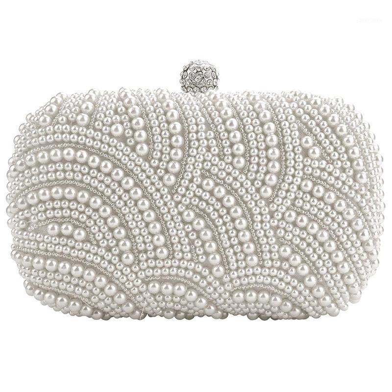 

Fashion Clutch Bag Beaded Party Bridal Handbag Wedding Evening Purse1, White