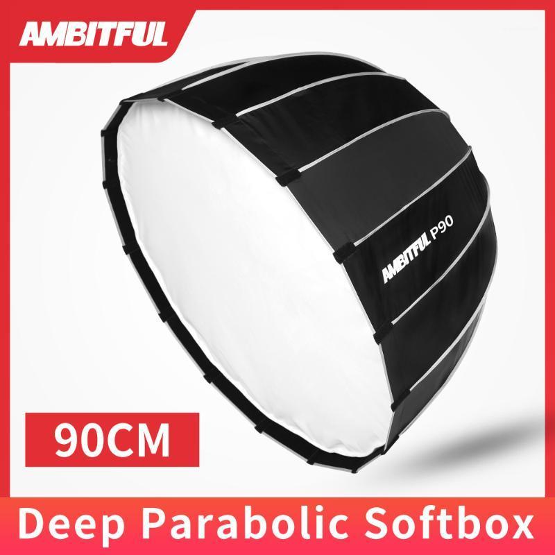 

AMBITFUL P90 Portable 90CM 16 Rods Deep Parabolic Softbox Bowens Mount Studio Flash Speedlite Reflector Photo Studio Softbox1