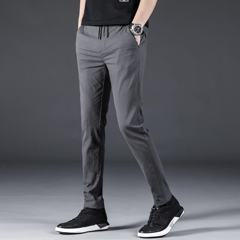 

MRMT 2019 Brand Spring and Summer Men's Trousers Leisure Shown Stretch Foot Pants for Male Youth Loose Long Trouser, Sapphire