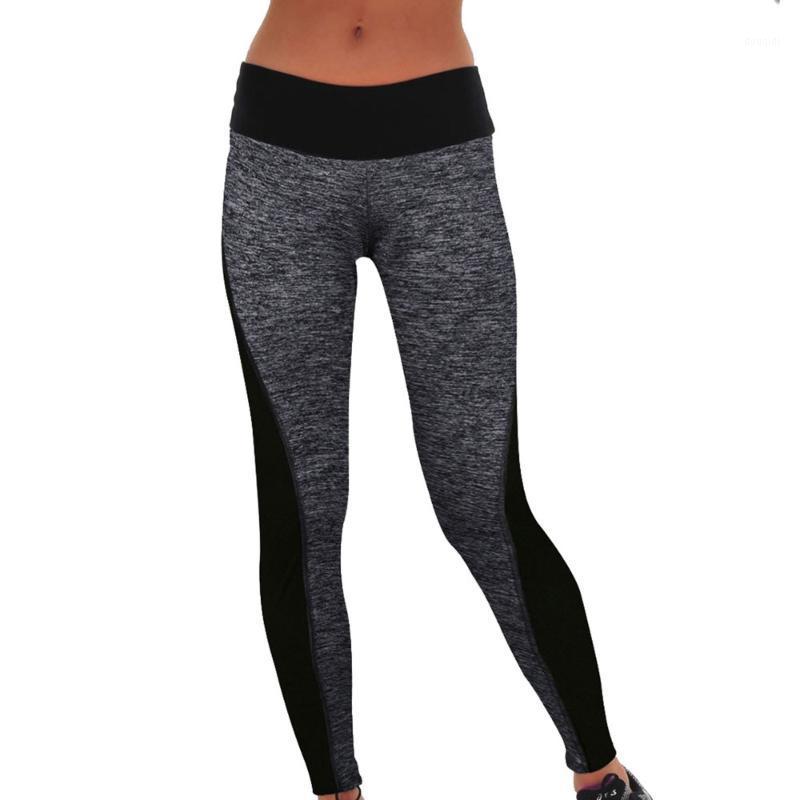 

2020 Women Running Pants Slim Fitness Leggings Patchwork Elastic Sport Pants Yoga Leggins Gym Training Trousers1, As pic