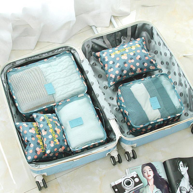 

6 Pcs/Set Oxford Cloths Travel Mesh Bag Packing Storage Bag Luggage Finishing Organizer Pouch Suitcase Underwear Sorting Waterpr1