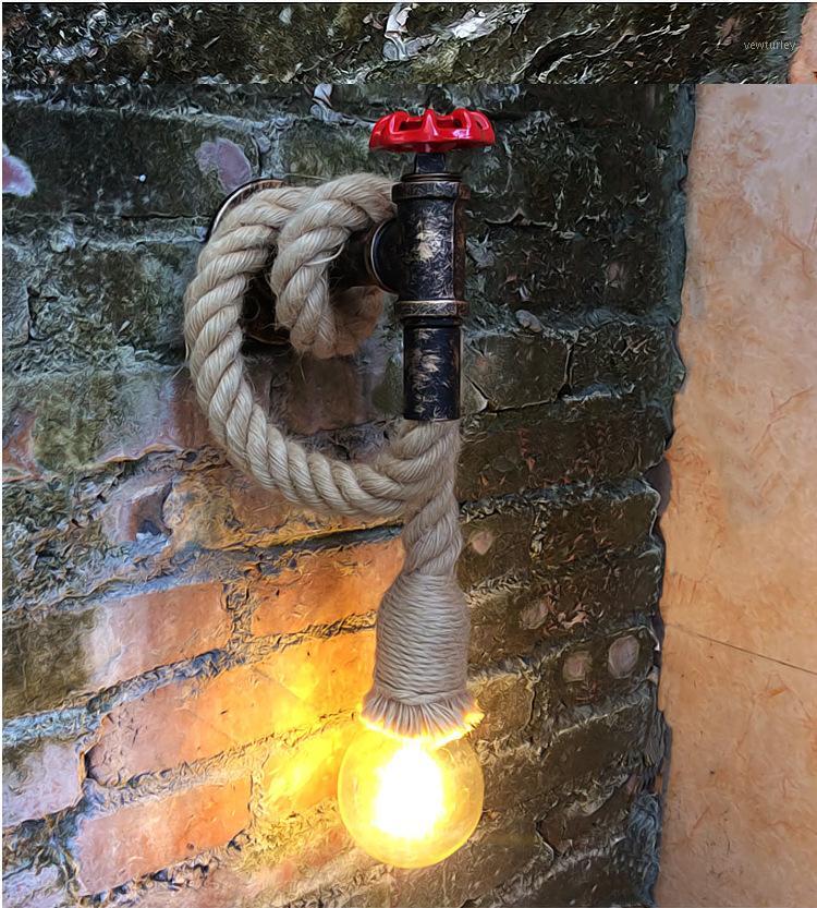 

Retro Industrial Wall Lamp Vintage E27 Loft Light Plated Indoor Lighting Home bedroom restaurant Iron Rust Water Lamps1