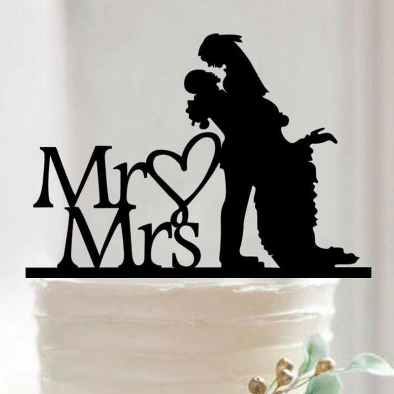 

Wedding Cake Decorating Acrylic Dazzling Mr Mrs Bride Groom Cake Topper Insert Card Birthday Decor Anniversary Valentine's Day