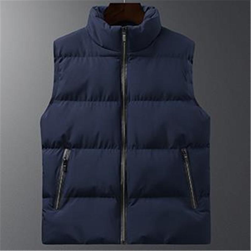 

Mens Slim Coats Clothing Thick Cotton Padded Vest Winter Casual Waistcoat Male Sleeveless Jacket Plus Size 4XL Warm Overcoat New, Black