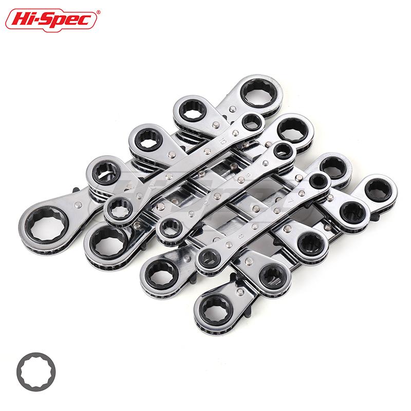 

Hi-Spec Metric Offset Torque Wrench Tool Set Double End Ratchet Wrenches Spanner Ring Key Set Multitool Universal Key WR006