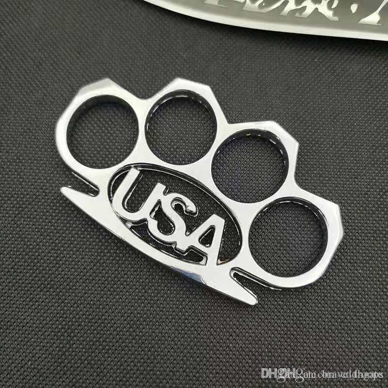 

Alloy finger tiger four finger self-defense weapon portable hand clasp fist finger martial arts self-defense combat training equipment hand3