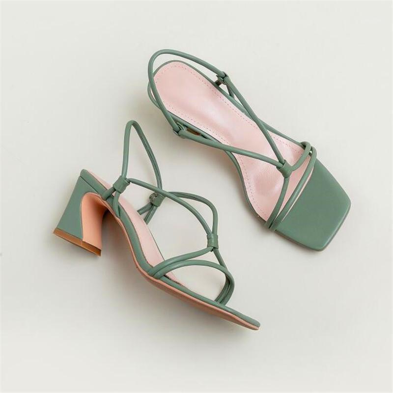 

New fashion sexy ladies high heels square head toe strap combination high heel summer ladies sandals1, Apricot
