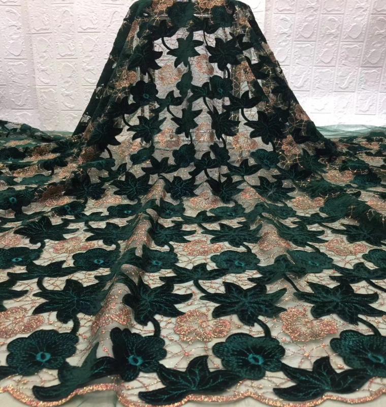 

New Arrival Fabrics African Nigerian Tulle Mesh Lace Fabric for Wedding Velvet Lace Fabrics TS90691