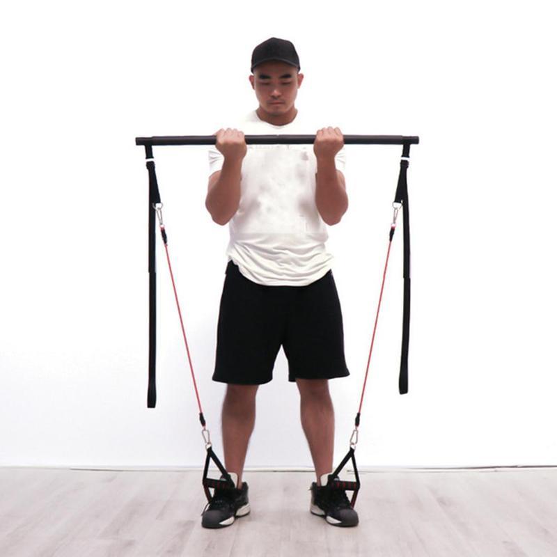 

Portable Pilates Bar Resistance Band Yoga Pilates Stick Home Yoga Exercise Fitness Bar with Workout Equipment Training Kit J0115