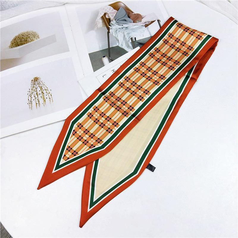 

Fashion Bag Scarf Women Twill For Ladies Silk Scarf Female Headband Skinny Neckerchief Scarves & Wraps1