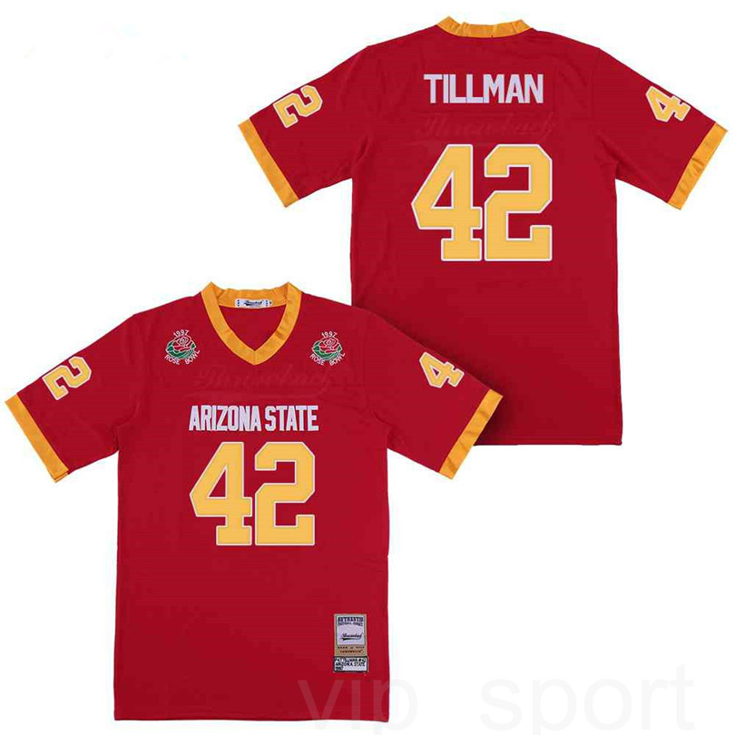 

Arizona State Sun Devis College 42 Pat Tillman Football Jersey Men University Team Color Red All Stitched Breathable High Quality